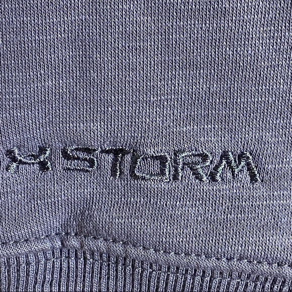 Under Armour Storm cold gear grey kangaroo pocket 3/4 zip cinch hood pullover XL - Picture 5 of 7